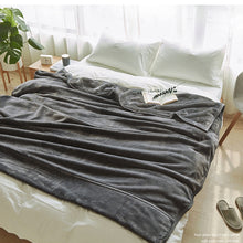 Load image into Gallery viewer, Fluffy Plush Blanket, Fuzzy Throw Blanket, Grey Wool Blanket
