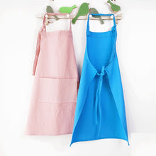 Load image into Gallery viewer, Pure Color Cotton Linen Parent Child Aprons Chef Apron Workwear
