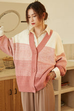 Load image into Gallery viewer, Women Cute Knit Striped Cardigan Sweater