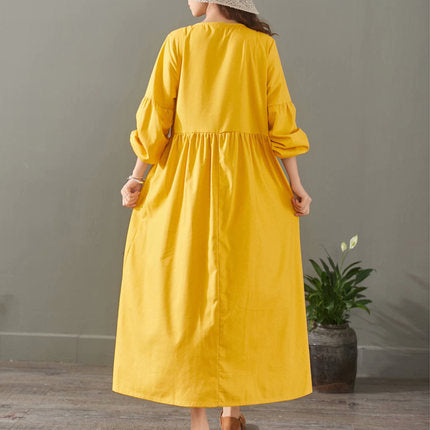 pure cotton maxi dress with sleeves Deep Green Cotton Tiered Maxi Dress, Belted Gown, Autumn Clothing, Bohemian Dress, Spring Long Dress, XS / Burgundy