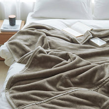 Load image into Gallery viewer, Fluffy Plush Blanket, Fuzzy Throw Blanket, Grey Wool Blanket
