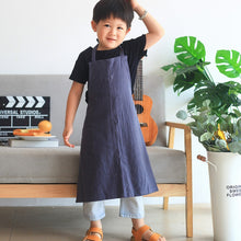 Load image into Gallery viewer, Children&#39;s Simple Pure Color Linen Art Painting Apron Workwear