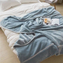 Load image into Gallery viewer, Fluffy Plush Blanket, Fuzzy Throw Blanket, Grey Wool Blanket
