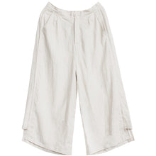Load image into Gallery viewer, Women Beige Linen Summer Casual Pants Loose Thin Trousers K9523
