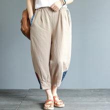 Load image into Gallery viewer, Women Summer Loose Cotton Linen Casual Pants Simple Harem Trousers K20051
