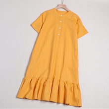 Load image into Gallery viewer, Women&#39;s Simple Casual Pure Color Linen Dresses