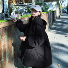 Load image into Gallery viewer, Black Jacket Coat, Warm Coat for Winter, Jacket with Hood
