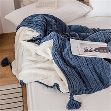 Load image into Gallery viewer, Soft Throw Blankets, Warm Blanket for Winter, Throw with Tassels
