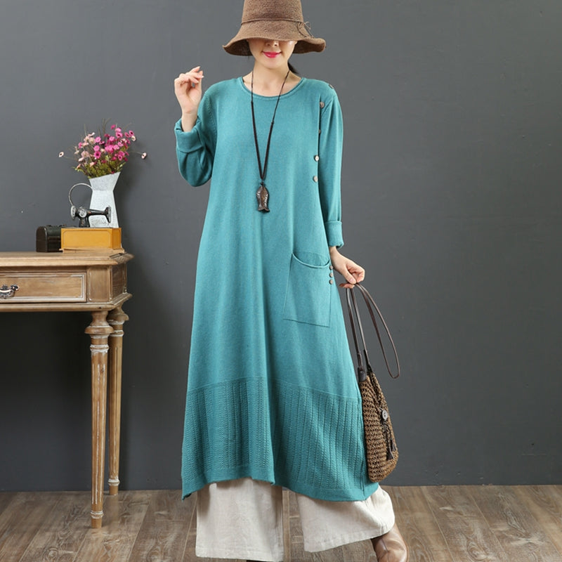 Women's Plus Size Asymmetrical Sweater Dress– FantasyLinen