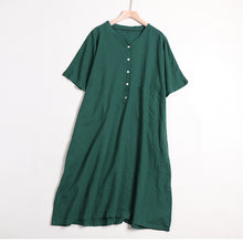 Load image into Gallery viewer, Women&#39;s Simple Solid Color Linen Dress For Summer
