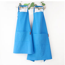 Load image into Gallery viewer, Pure Color Cotton Linen Parent Child Aprons Chef Apron Workwear
