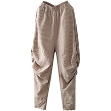 Load image into Gallery viewer, Casual Vintage Striped Harem Pants Women Loose Cotton Linen Trousers K28015
