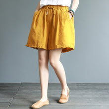 Load image into Gallery viewer, Women Pure Color Casual Shorts Summer Cotton Linen Short Pants K20052
