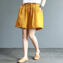 Load image into Gallery viewer, Women Pure Color Casual Shorts Summer Cotton Linen Short Pants K20052
