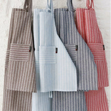 Load image into Gallery viewer, Striped Cotton Linen Parent-Child Aprons Pocket Artist Apron Chef Apron