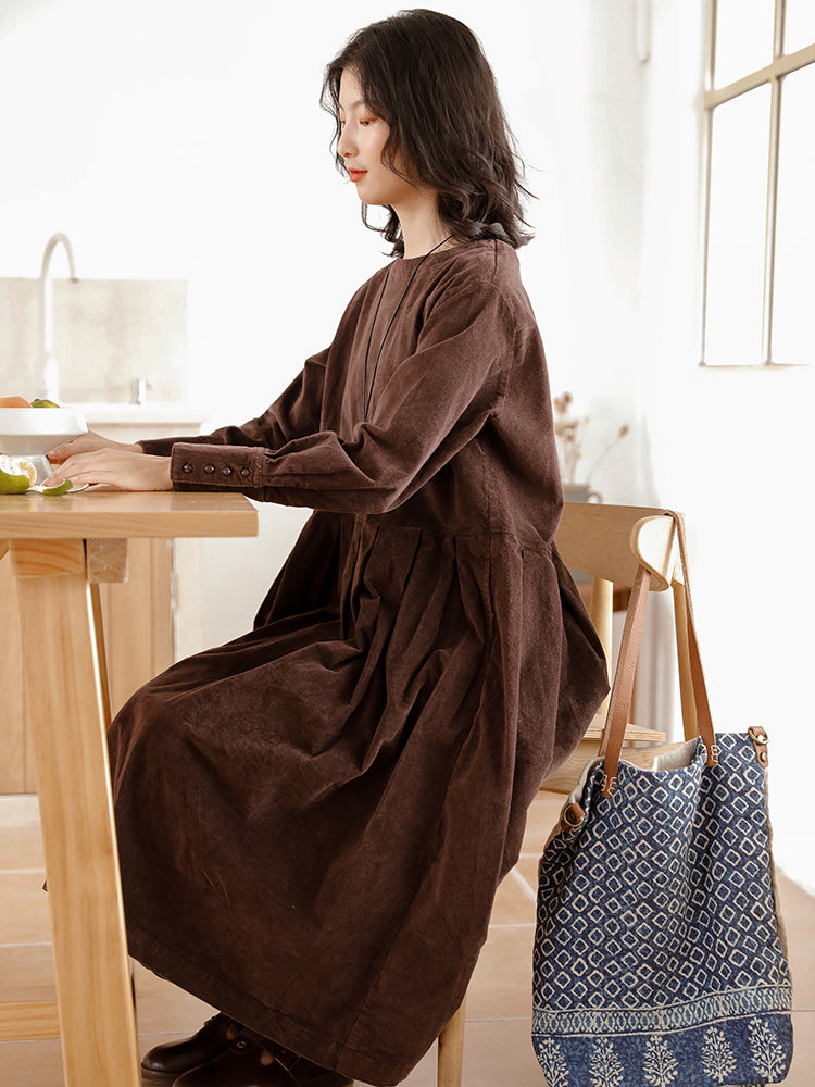 【新品】I LINE CORDUROY SHIRT DRESS I LINE CORDUROY SHIRT DRESS