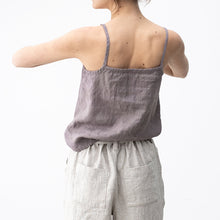 Load image into Gallery viewer, Linen Soft Summer Top / V neck Linen Slip Top Handmde Linen Women Blouse