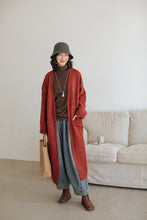 Load image into Gallery viewer, Long Wool V-Neck Cardigan For Women Z91015