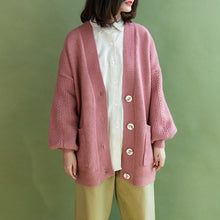 Load image into Gallery viewer, Women Casual V-Neck Sweater Coat Z9299
