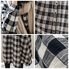 Load image into Gallery viewer, Plaid Long Shirt Dress For Women Q91009

