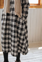 Load image into Gallery viewer, Plaid Long Shirt Dress For Women Q91009

