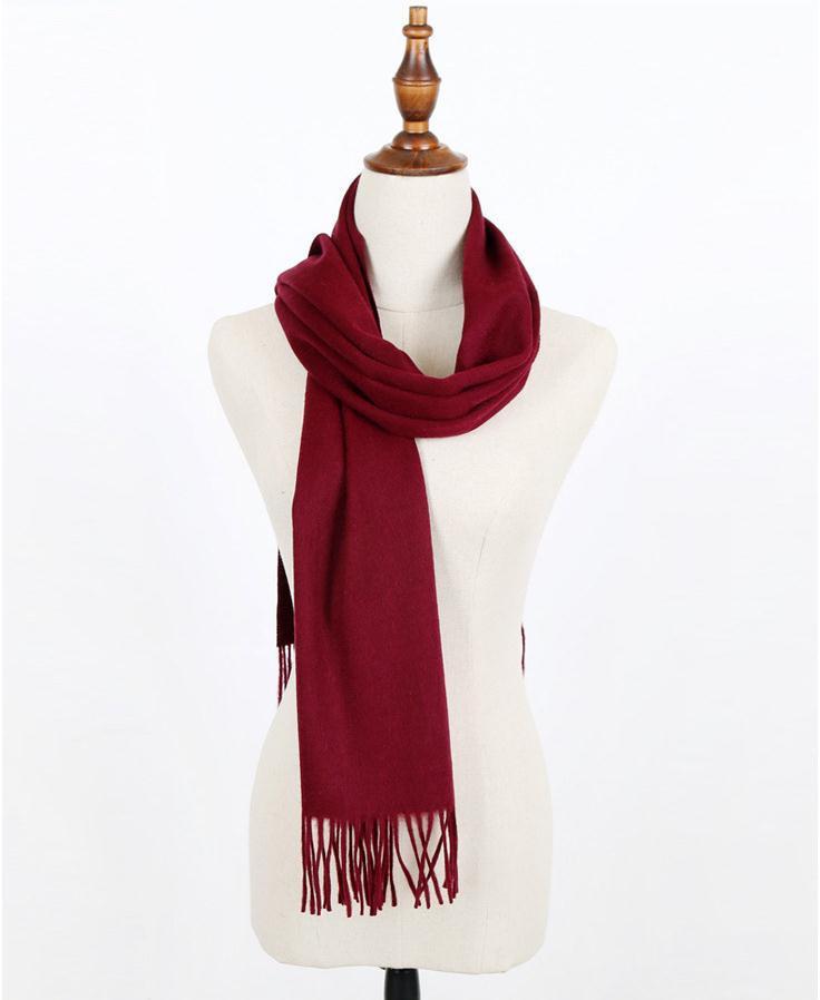 Pure Colors Fahion Wool Winter Warm Long Scarf Width Shawl