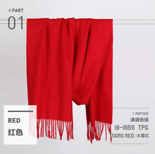 Load image into Gallery viewer, Pure Colors Fahion Wool Winter Warm Long Scarf Width Shawl Women Accessories J1102A - FantasyLinen
