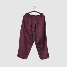 Load image into Gallery viewer, Purple Linen Turnip Pants Simple Causel Trousers Women Clothes - FantasyLinen
