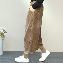 Load image into Gallery viewer, Retro Plus Size Corduroy Pants For Women
