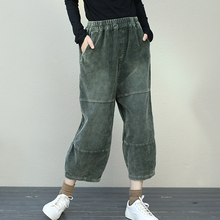 Load image into Gallery viewer, Retro Plus Size Corduroy Pants For Women
