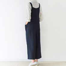 Load image into Gallery viewer, Loose Casual Linen Wide Leg Overalls For Women
