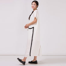 Load image into Gallery viewer, 100%Linen White Long Dress For Women
