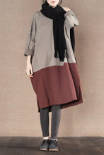 Load image into Gallery viewer, Spell Color Fleece Dress Warm Winter Cotton Top Causel Women Clothes - FantasyLinen
