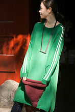 Load image into Gallery viewer, FantasyLinen Streak Loose Kintwear Dress, Sport Casual Pullover Dress Q6159A - FantasyLinen
