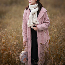 Load image into Gallery viewer, Long Cardigan Sweater, Cardigans for Women, Knit Cardigan Hooded
