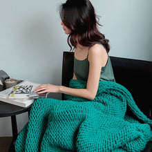 Load image into Gallery viewer, Soft Knitted Blanket , Warm Throw Blankets, Fluffy Cotton Blankets