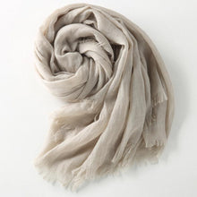 Load image into Gallery viewer, Cotton Linen Warm Long Scarf Women Accessories  Christmas gift Thanksgiving gift
