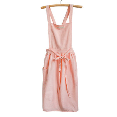strapless open back dress Korea Style Cotton Apron Gardener Waitress Bakery Florist Work Wear A18020 Color1