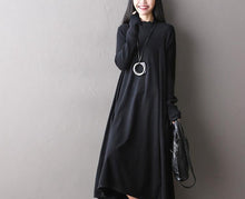 Load image into Gallery viewer, Soft Loose Casual Wool Long Dresses Women Clothes Q1418A - FantasyLinen