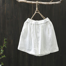 Load image into Gallery viewer, Linen Shorts, Women Linen shorts, High Waist Linen Shorts, Yellow Linen Shorts With Pocket, Women Shorts, Summer shorts, Custom shorts  K22040
