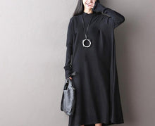 Load image into Gallery viewer, Soft Loose Casual Wool Long Dresses Women Clothes Q1418A - FantasyLinen
