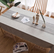 Load image into Gallery viewer, Cotton Linen Tablecloth.Custom Tablecloth.Kitchen Decor.Handmade Tablecloth
