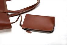 Load image into Gallery viewer, Vintage Genuine Leather Women Tote Bag Handmade Shopping Bag - FantasyLinen
