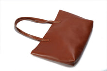 Load image into Gallery viewer, Vintage Genuine Leather Women Tote Bag Handmade Shopping Bag - FantasyLinen
