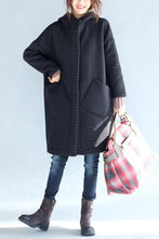 Load image into Gallery viewer, Black Thickening Cold Winter Jacket With Hood Warm Oversize Long Coat For Women W1002 - FantasyLinen
