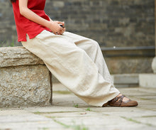 Load image into Gallery viewer, Cotton Linen Women Pants Autumn Women Trousers Casual Harem Pants

