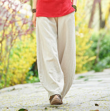 Load image into Gallery viewer, Cotton Linen Women Pants Autumn Women Trousers Casual Harem Pants
