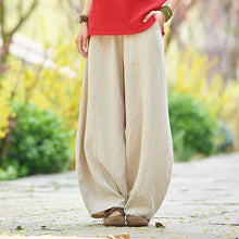 Load image into Gallery viewer, Cotton Linen Women Pants Autumn Women Trousers Casual Harem Pants
