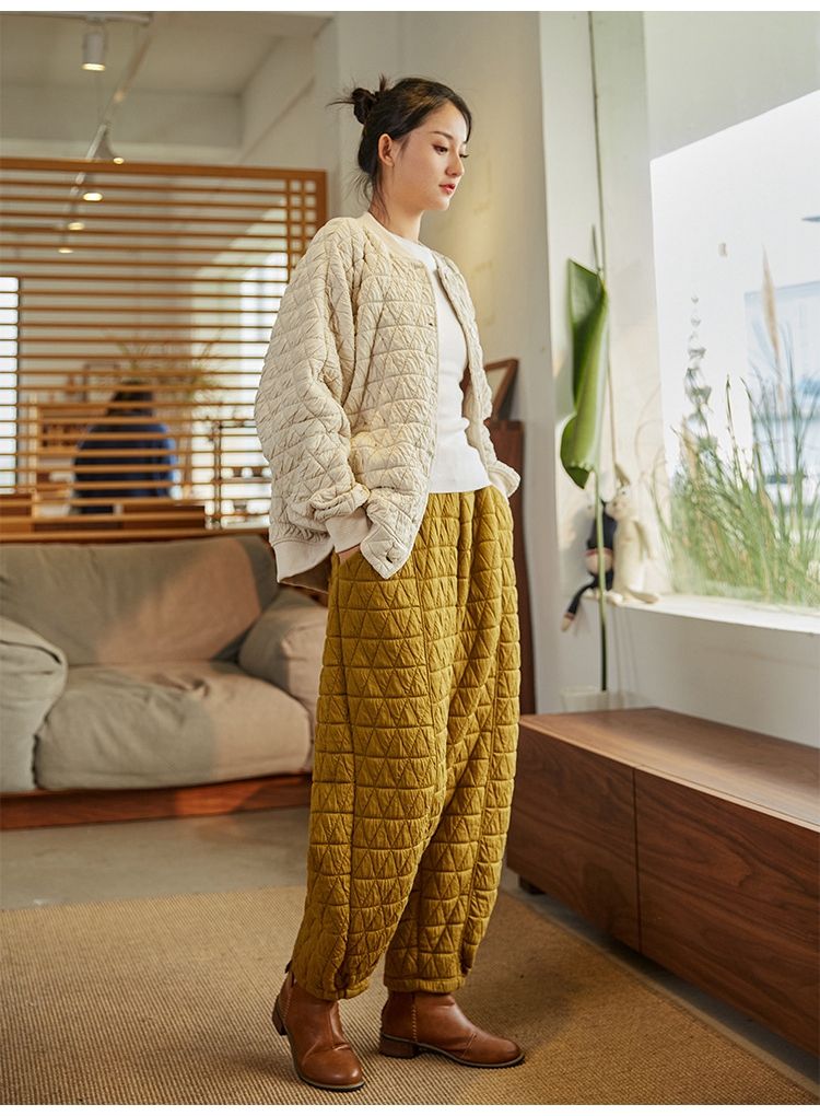 Winter Warm Harem Pants, Women's Autumn Winter Cotton Loose Trousers,W–  FantasyLinen