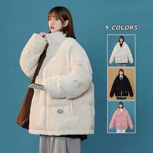 Load image into Gallery viewer, Oversize Corduroy Winter Warm Coats Women Jacket
